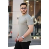 Erkek Ağaç Kabuğu Desenli Kısa Kollu Tshirt