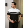 Erkek çizgili Kısa Kollu Tshirt