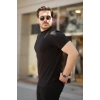 Erkek Ince çizgi Dokulu Kısa Kollu Tshirt