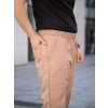 Erkek Keten Cepli Çıma Dikişli Jogger Buggy Pantalon Rahat Kalıp  Kahverengi