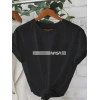 Erkek Kısa Kollu NASA Baskı Bisiklet Yaka Tshirt