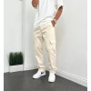 Erkek Krem Kargo Baggy Pantolon