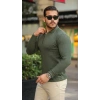 Erkek Pirinç Desenli Uzun Kollu Yakalı Triko