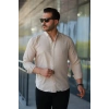 Erkek Uzun Kollu Regular ofya Keten Gömlek