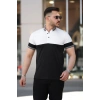 Erkek Yakalı çift Renk Kısa Kollu Tshirt