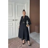 iyah Kemer Detaylı Uzun Elbise