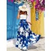 Kadın çiçek Baskılı axi Boy Süprem Etek