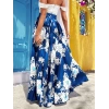 Kadın çiçek Baskılı axi Boy Süprem Etek