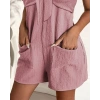 Kadın Kolsuz Askı Aksesuarlı önü Bağlama Detay Salopet şort Tulum