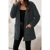 Kadın Uzun Kollu Kapşonlu önden Fermuarlı Cepli Welsoft Ceket