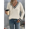 Kadın Uzun Kollu V Yakalı Waffle Bluz