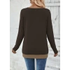 Kadın Uzun Kollu V Yakalı Yandan Düğmeli Yün Viskon Bluz