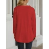 Kadın Uzun Kollu Yuvarlak Yaka Salaş Iki Iplik Bluz