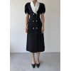 Reta Düğme Detaylı Elbise