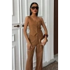 Tek Omuz Büstiyer Plazzo Pantolon Viscon Takım 10159