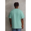 Unisex Baskılı Oversize Thirt  int Yeşili