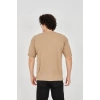 Unisex Jakar Kumaş Rahat Kol Thirt  Kahverengi