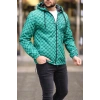 Unisex Kapüşonlu İçi Astarlı Yağmurluk  Zümrüt