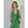 Yeşil Yelek Ve Pantolon Takım