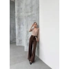 Yüksek Bel Straight Fit Palazzo Pantolon