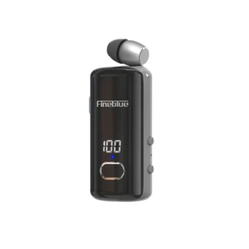 F580 Dijital Göstergeli Makaralı Titreşimli Bluetooth Kulaklık Siyah