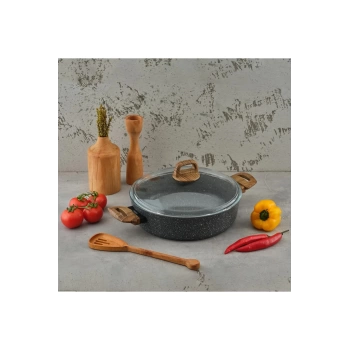 Leydi Marble Natura Granit Kısa Tencere 26 Cm