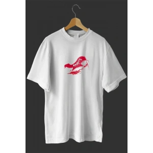 1 ayıs Emekçilerimiz İçin Özel Tasarım 1 ayıs Baskılı Tshirt  Beyaz