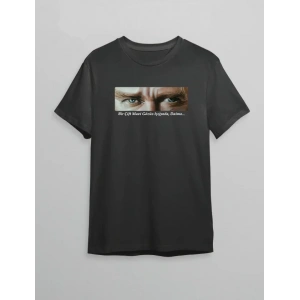 10 Kasım Atatürkü Anma Günü Baskılı Oversize Bisiklet Yaka Tshirt  iyah
