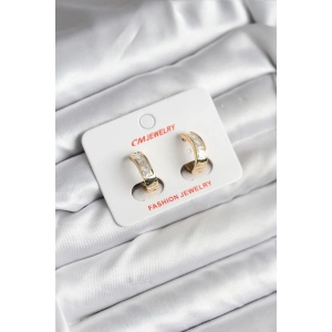 14K Gold Renk Kaplama CM Kadın Küpe