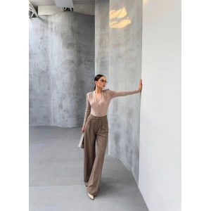 230 Gr Poly Viscose Full Lycra Pi̇leli̇ Palazzo Pantolon