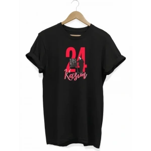 24 Kasım Öğretmenler Günü Öğretmen Hediyesi Baskılı Oversize Tshirt  iyah