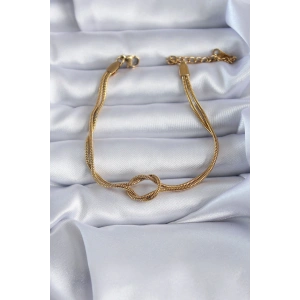 316L Çelik Gold Renk Düğüm Model Kadın Bileklik