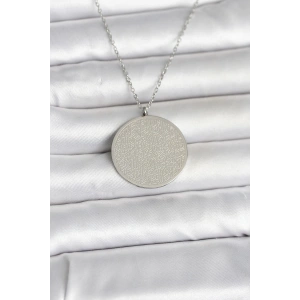 316L Çelik Gümüş Renk Ayetel Kürsi ve Allah Yazılı Kolye