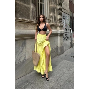 Audrey Fıfrlı Yırtmaç Detay Etek 4037