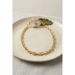 CM Kalın Burgu Model Gold Renk 50 cm Kadın Kolye