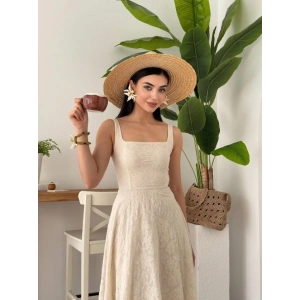 Cuper Çiçek Detaylı Elbise