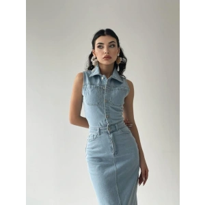 eldia Jean ıfır Kollu Elbise