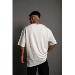 Erkek 24/1 Düz A Kalite Oversize Tshirt  Beyaz