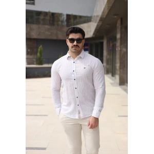 Erkek çizgi Desenli Gömlek