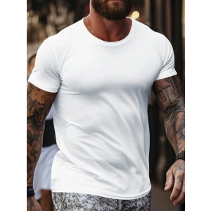 Erkek Kısa Kollu Bisiklet Yaka Viskon Tişört