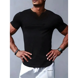Erkek Kısa Kollu V Yaka Süprem Tshirt