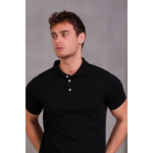 Erkek lim Fit Pamuklu Yumuşak Doku Nefes Alan Kumaş Yakalı Tişört