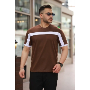 Erkek şerit Detaylı Kısa Kollu Tshirt