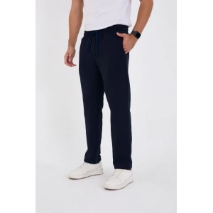 Erkek Üç İplik Basic Eşofman Boru Paça İpli Pantolon  Lacivert