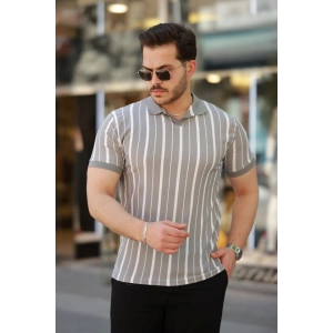 Erkek Yakalı örme Kumaş Kısa Kollu Tshirt