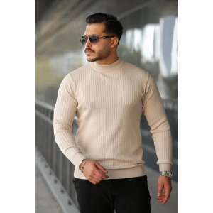 Erkek Yarım Balıkçı Yaka Fitilli Triko