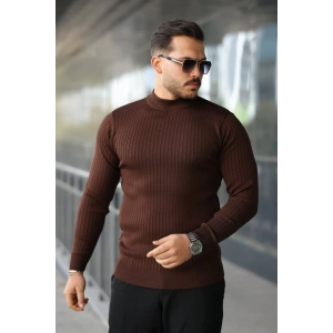 Erkek Yarım Balıkçı Yaka Fitilli Triko