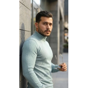 Erkek Yarım Balıkçı Yaka Pamuklu Triko