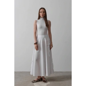 Fiyonk Kloş Etek  Beyaz