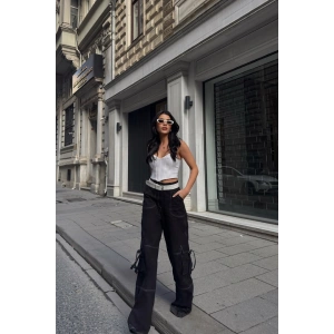 GABARDİNKARGO PANTOLON  Siyah